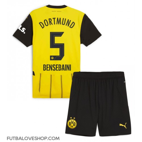 Dres Borussia Dortmund Ramy Bensebaini #5 Domáci pre deti 2024-25 Krátky Rukáv (+ trenírky)